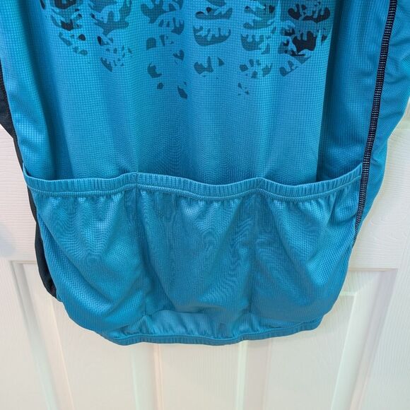 Primal Men's Cycling Jersey Full Zip Forest Trees Blue Large - Picture 5 of 11